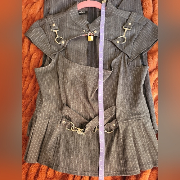 Lip Service Gangsta Pranksta Lock Top & Skirt - Picture 11 of 12